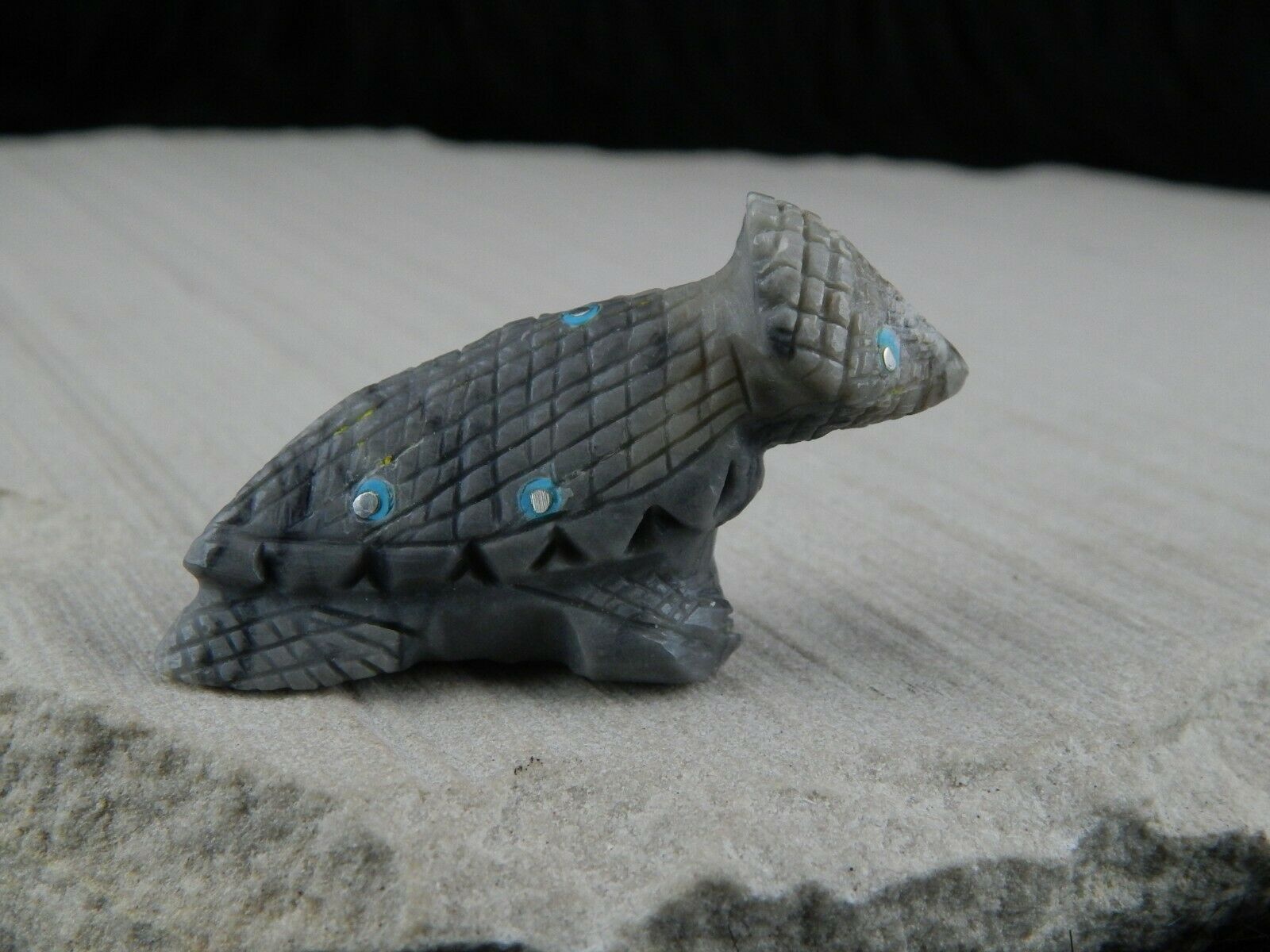 Lizard Zuni Fetish Carving - Kevin Allapowa - High Lonesome Trading
