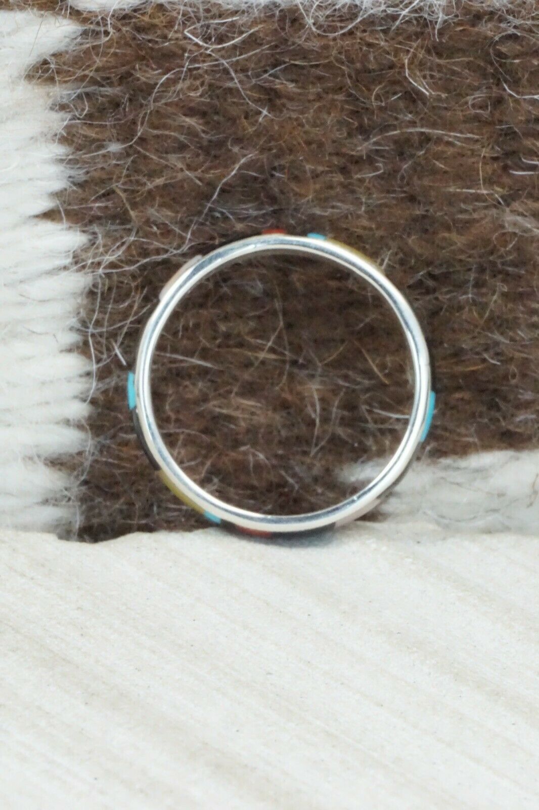 Multi Stone & Sterling Silver Ring - Rose Ukestine - Size 10