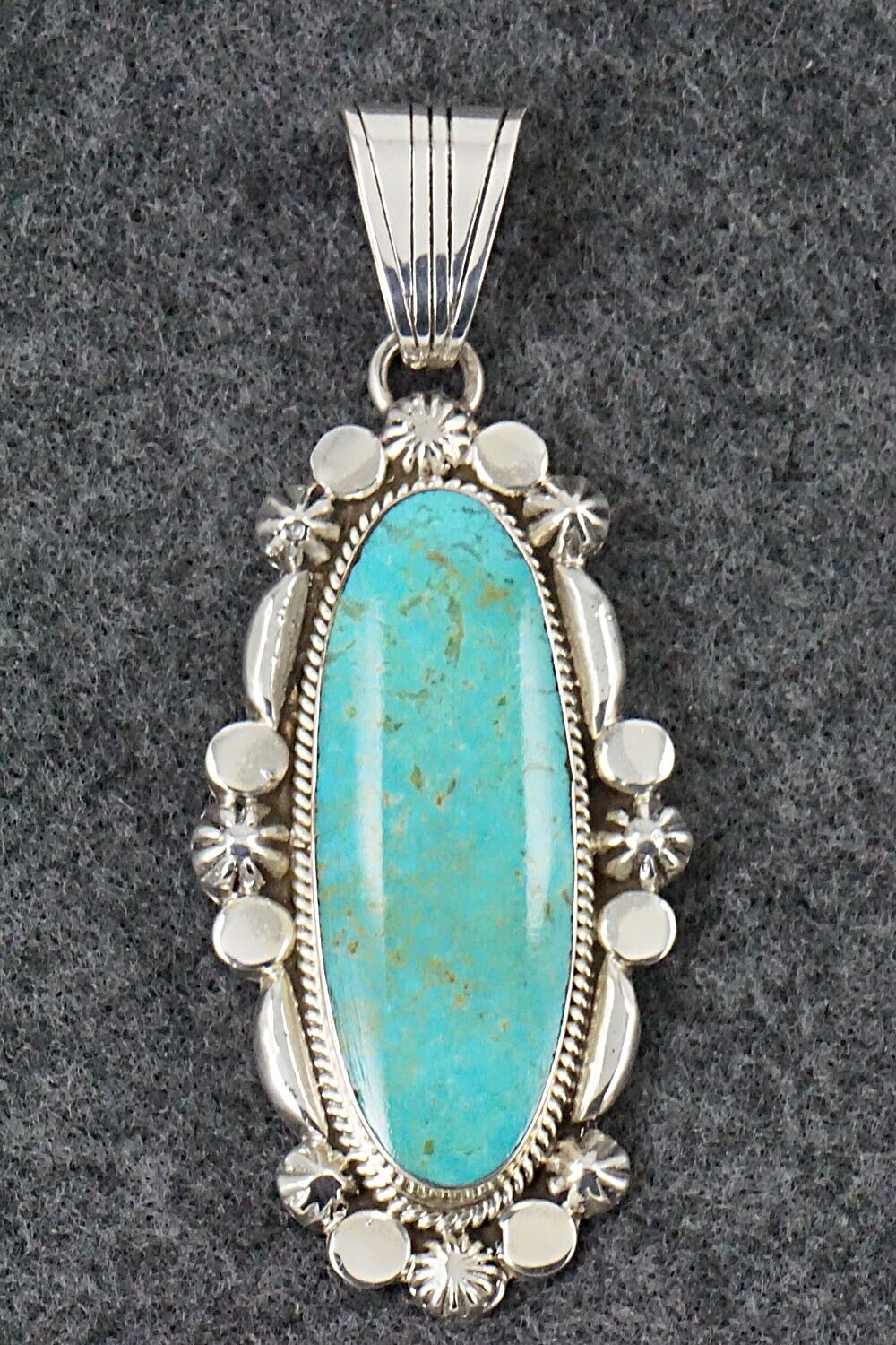 Turquoise & Sterling Silver Pendant - Jimson Belin