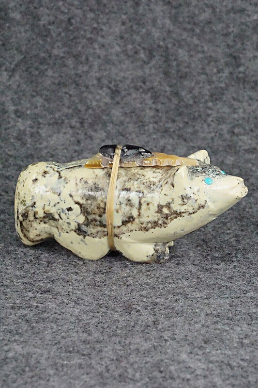 Wolf Zuni Fetish Carving - Delvin Leekya