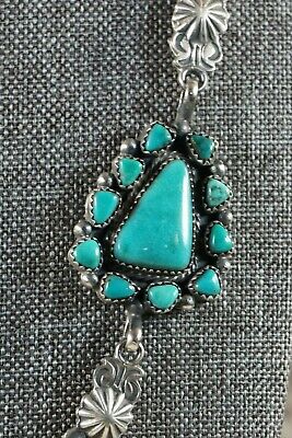 Turquoise & Sterling Silver Necklace - Annie Spencer - Navajo