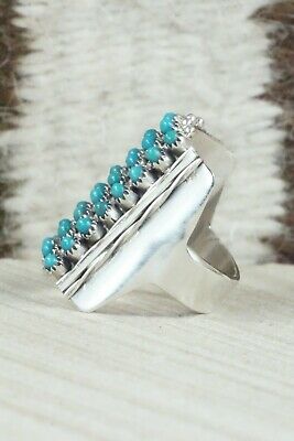 Turquoise & Sterling Silver Ring - Stephen Haloo - Size 7