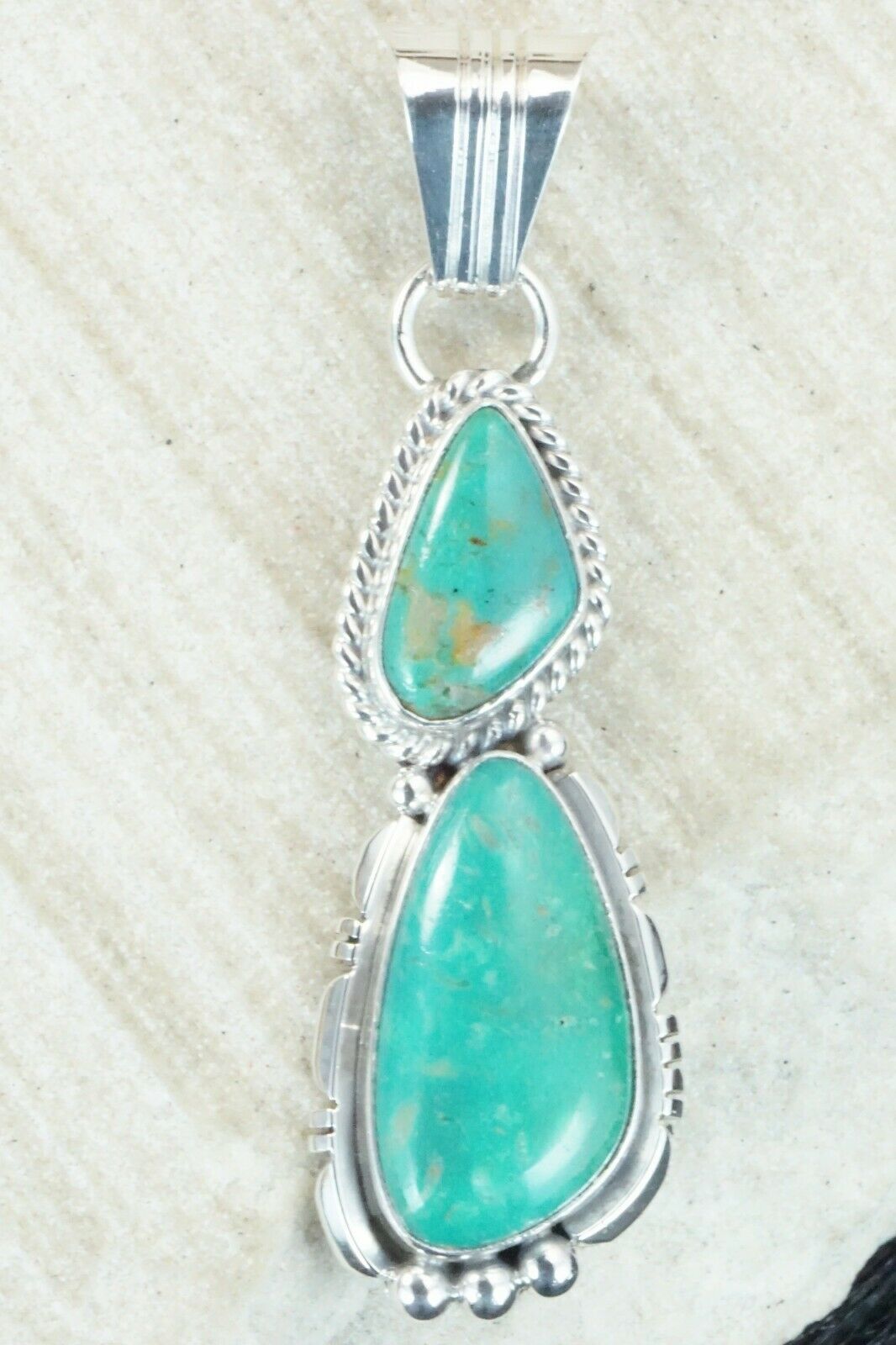 Turquoise & Sterling Silver Pendant - Marita Benally