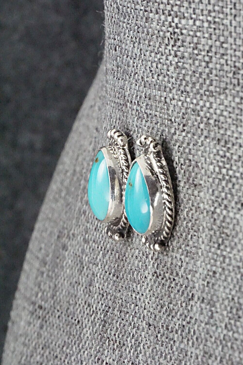 Turquoise & Sterling Silver Earrings - Jan Mariano