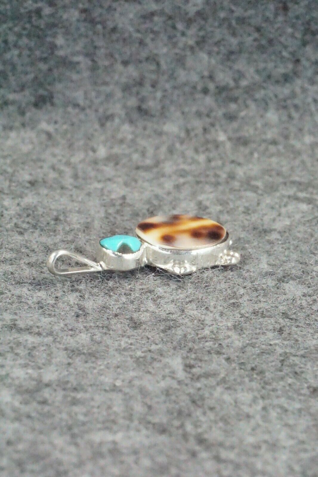 Zuni Turquoise & Sterling Silver Pendant - Kathryn Qualo