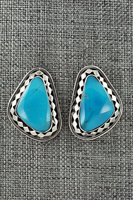 Turquoise and Sterling Silver Earrings - Sharon McCarthy