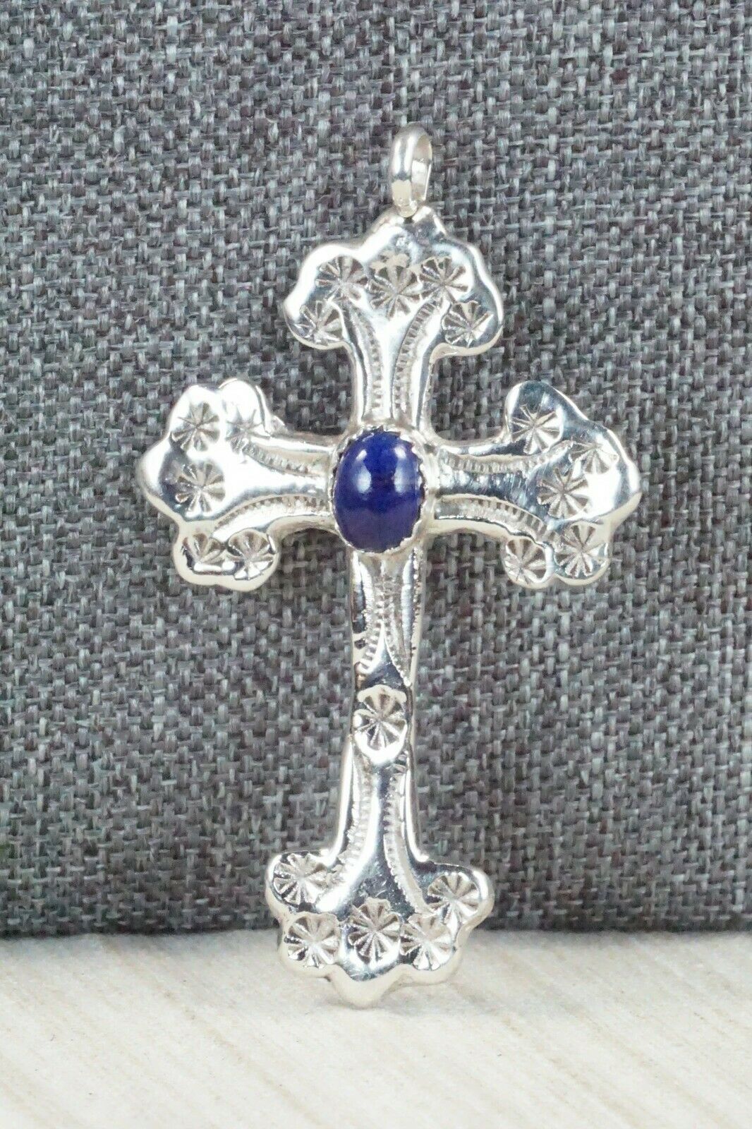 Lapis & Sterling Silver Pendant - Rochelle Bekis