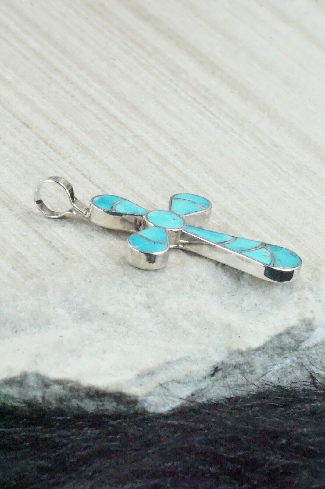 Turquoise & Sterling Silver Pendant - Lynelle Johnson