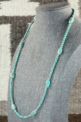Turquoise & Sterling Silver Necklace - Navajo