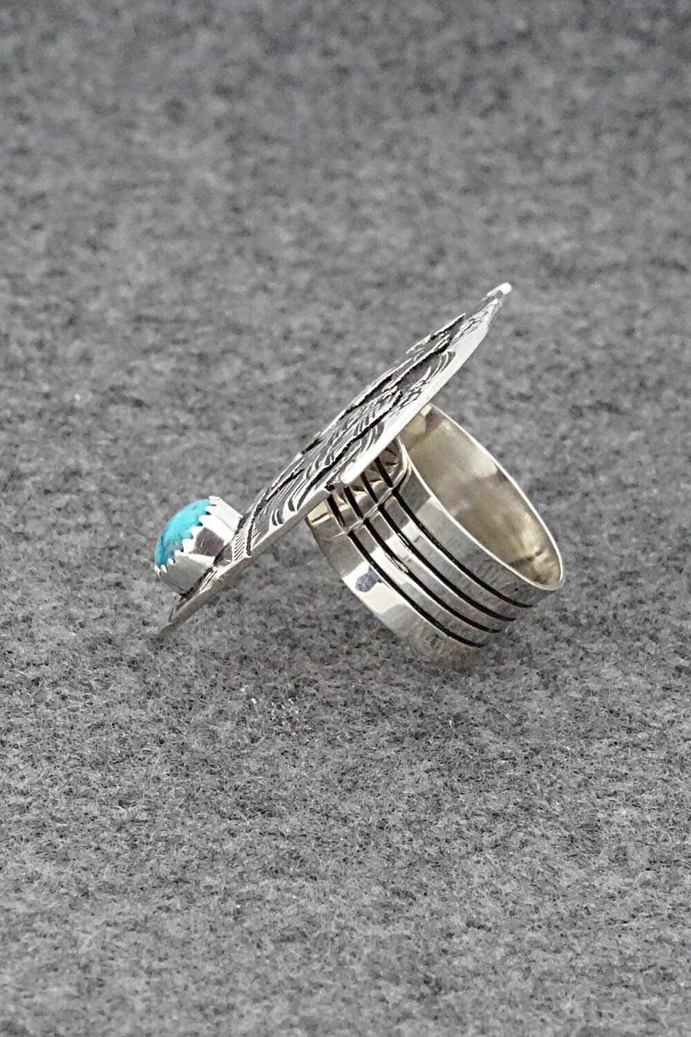 Turquoise & Sterling Silver Ring - Richard Singer - Size 7 (Adj.)
