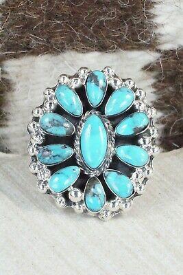 Turquoise & Sterling Silver Ring - Calvin Belin - Size 9 - High Lonesome Trading