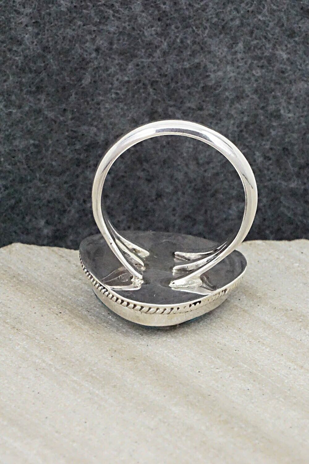Turquoise & Sterling Silver Ring - Alice Rose Saunders - Size 8