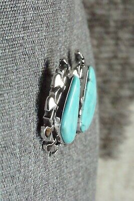 Turquoise and Sterling Silver Earrings - Sharon McCarthy
