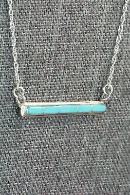 Turquoise & Sterling Silver Necklace - Rolanda Natachu