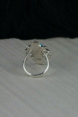 Navajo Turquoise and Sterling Silver Ring - Daniel Benally - Size 7.5 - High Lonesome Trading