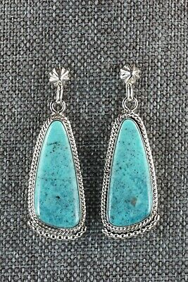 Turquoise & Sterling Silver Earrings - Rosie Chee - Navajo