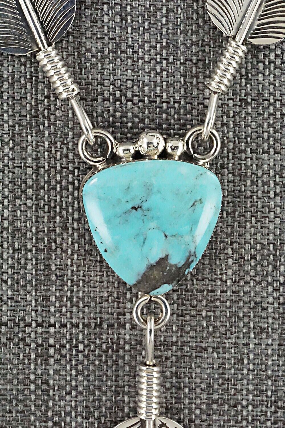Turquoise & Sterling Silver Necklace - Gilbert Smith