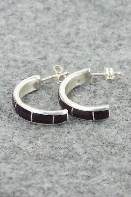 Spiny Oyster & Sterling Silver Earrings - Val Laate