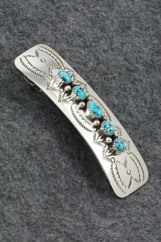 Turquoise & Sterling Silver Hair Barrette - Jolene Begay