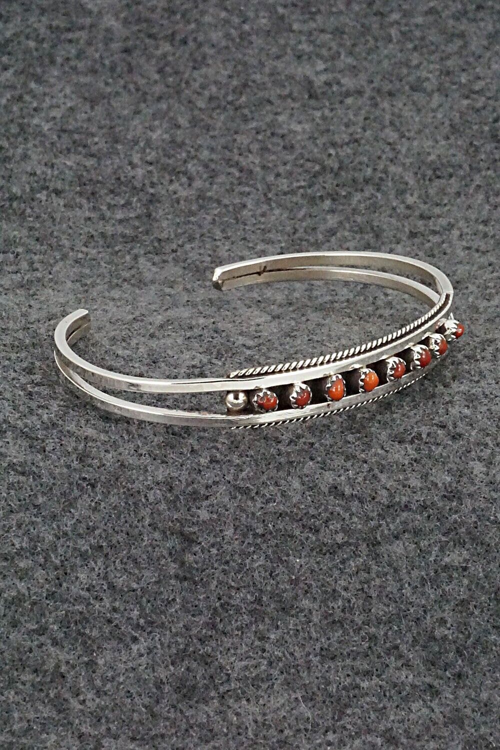 Coral & Sterling Silver Bracelet - Susie Livingston