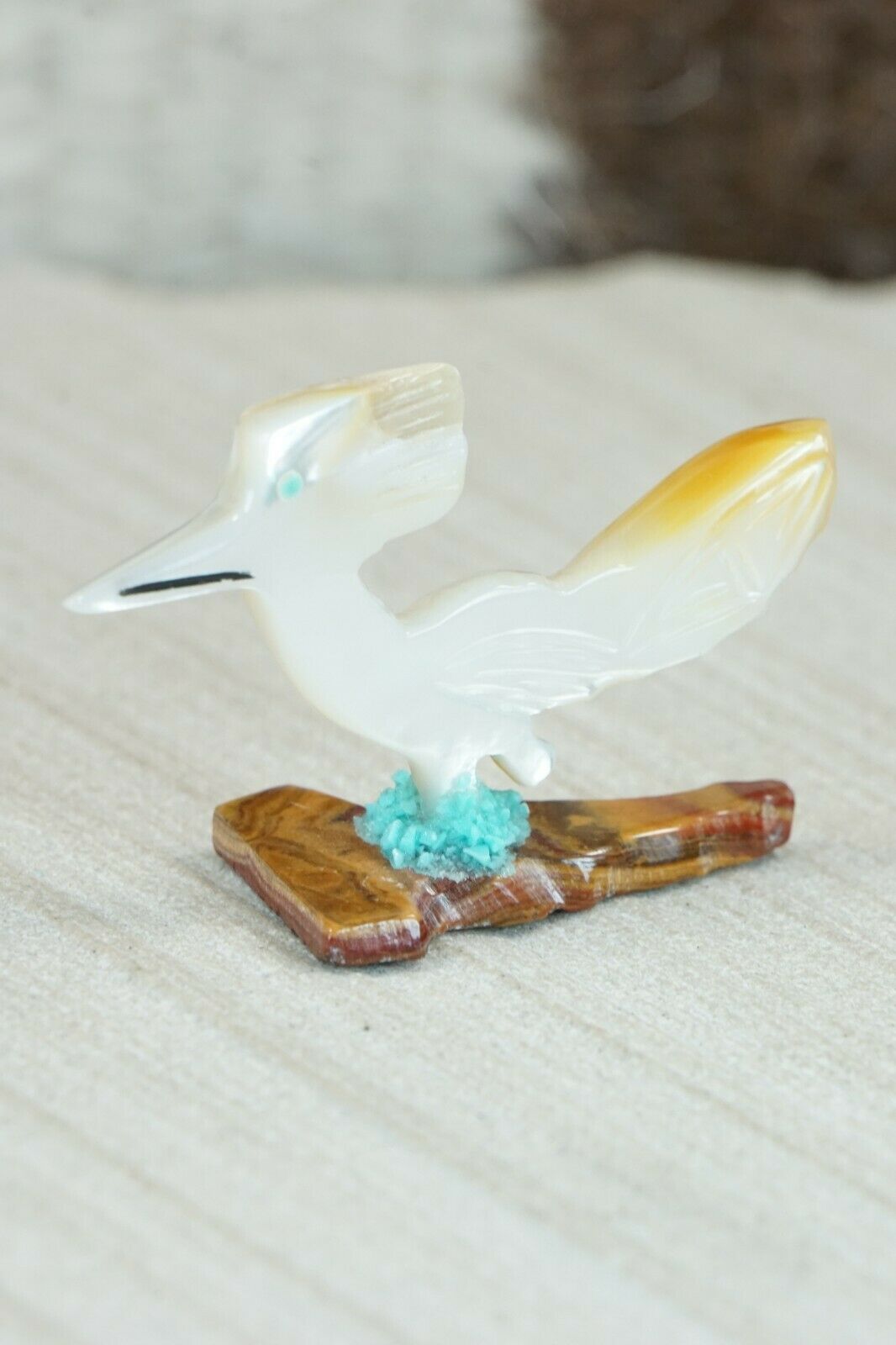 Road Runner Zuni Fetish Carving - Gloria Chattin