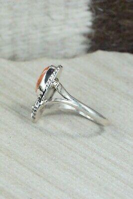 Spiny Oyster & Sterling Silver Ring - Genevieve Francisco - Size 8.75 - High Lonesome Trading