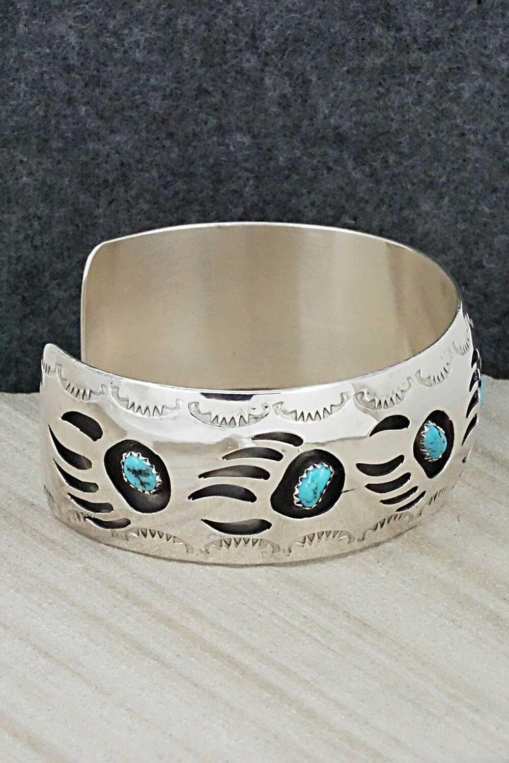 Turquoise & Sterling Silver Bracelet - Pearlene Spencer