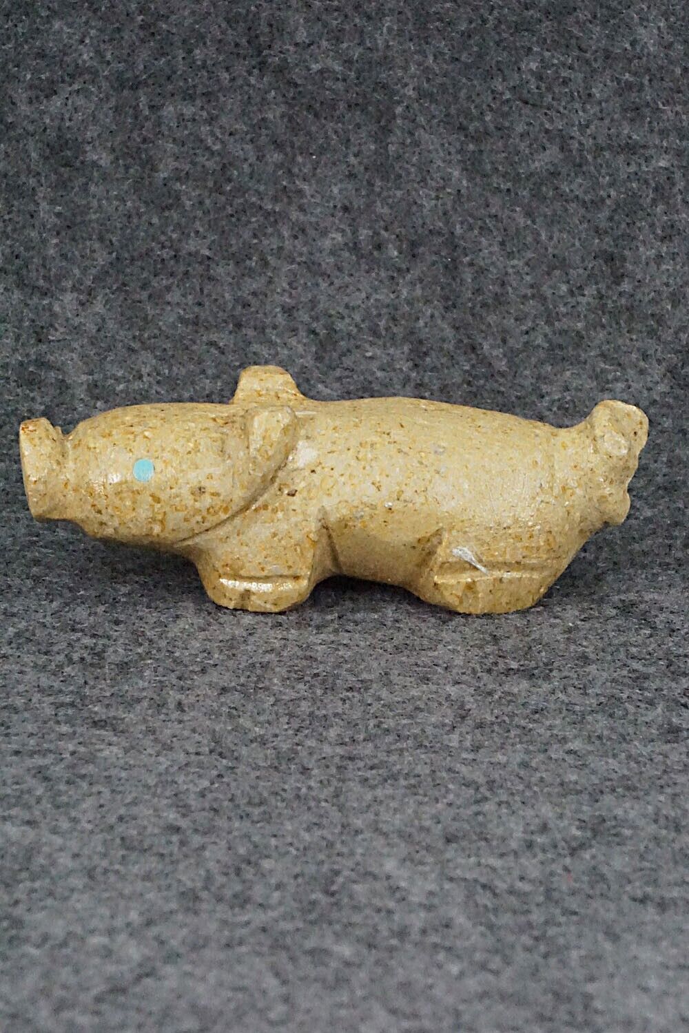 Pig Zuni Fetish Carving - Louise Ponchuella