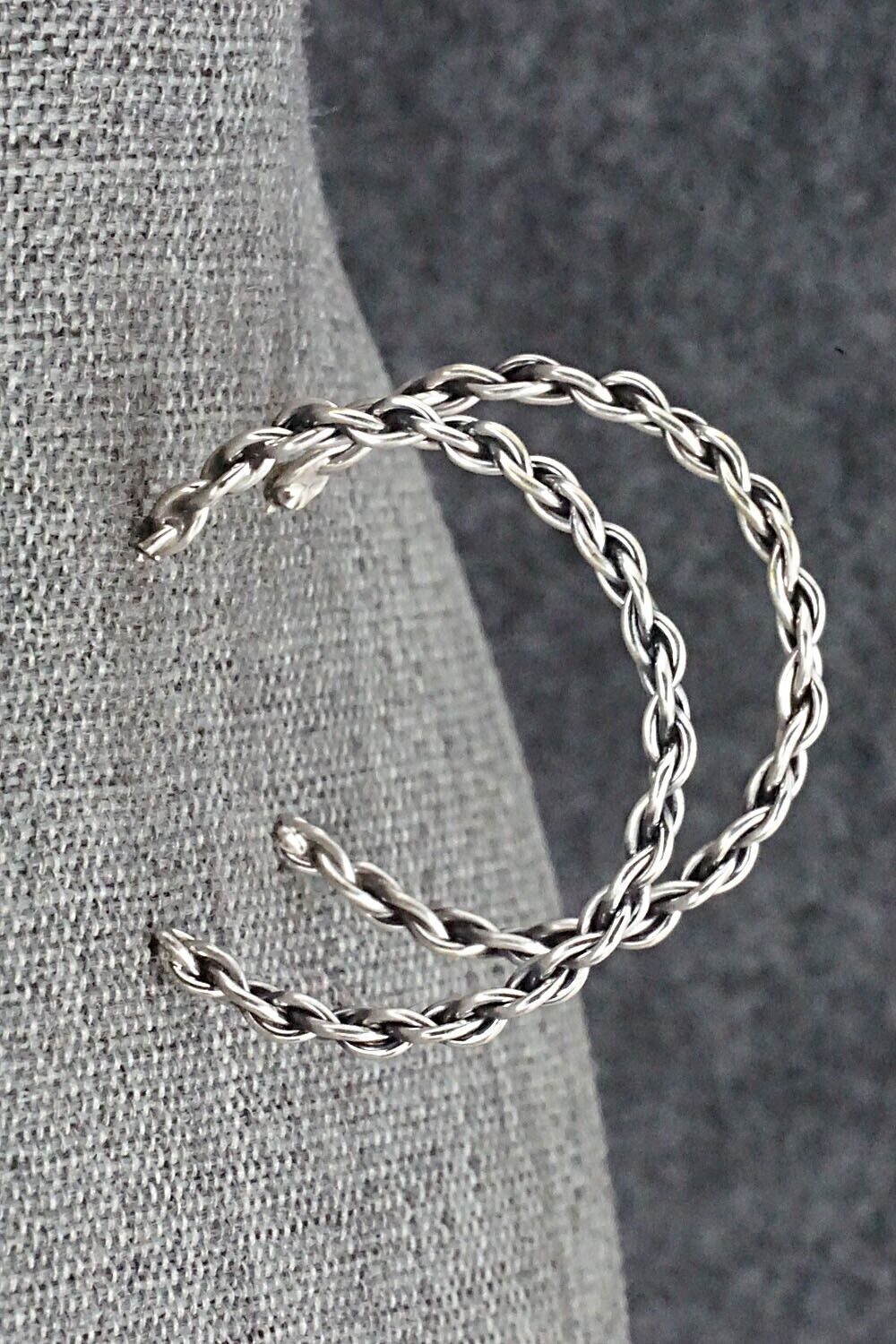 Sterling Silver Hoop Earrings - Elaine Tahe