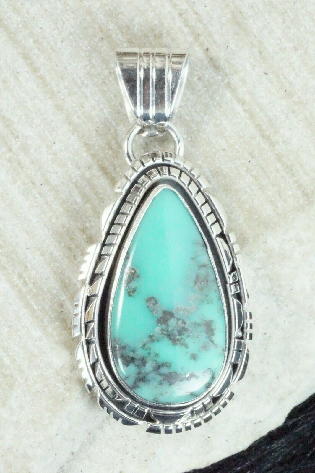 Turquoise & Sterling Silver Pendant - Samuel Yellowhair
