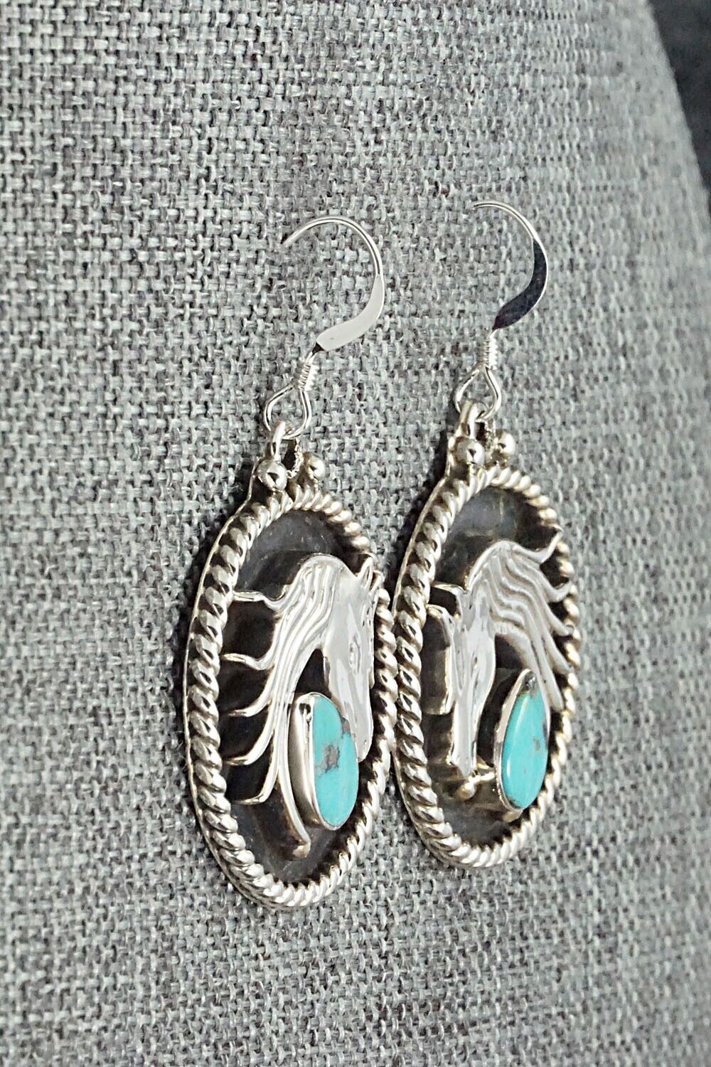 Turquoise & Sterling Silver Earrings - Genevieve Francisco