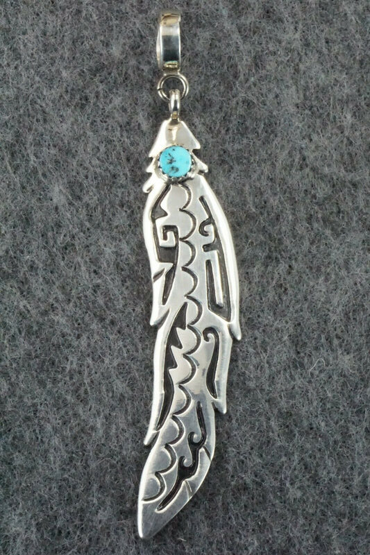Turquoise & Sterling Silver Pendant - Rosita Singer