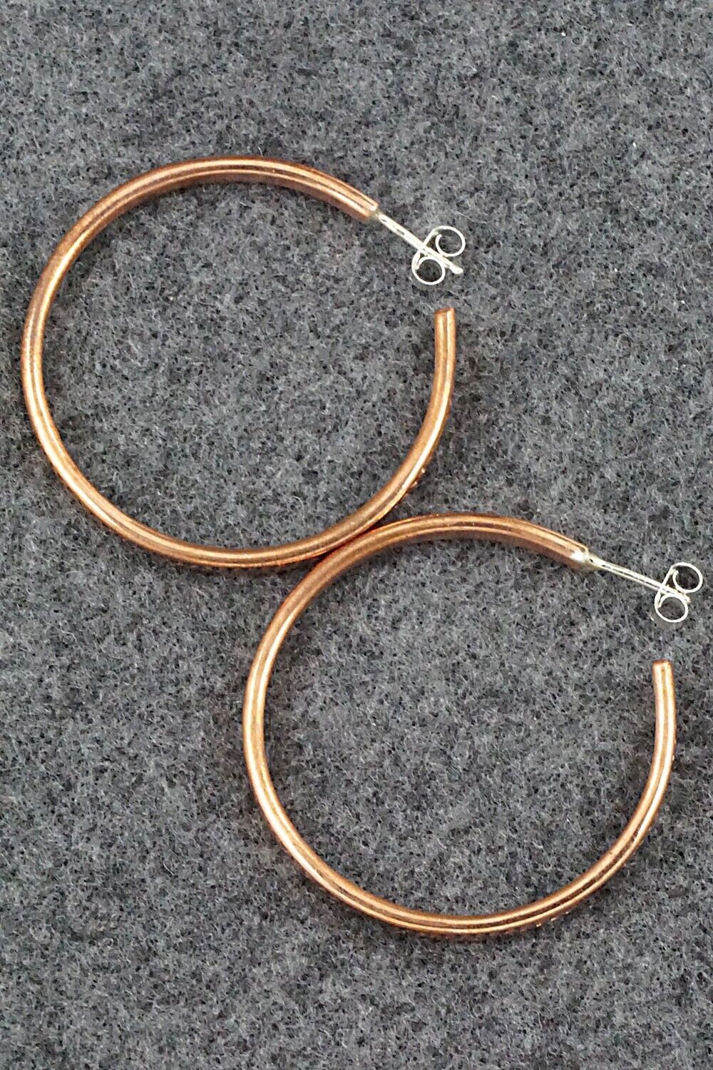 Copper Hoop Earrings - Elaine Tahe