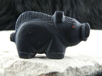 Hog Zuni Fetish Carving - Louise Ponchuella - High Lonesome Trading