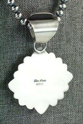 Turquoise and Sterling Silver Pendant & Necklace - Tom Lewis - High Lonesome Trading