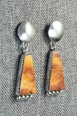 Spiny Oyster and Sterling Silver Earrings - Selina Warner