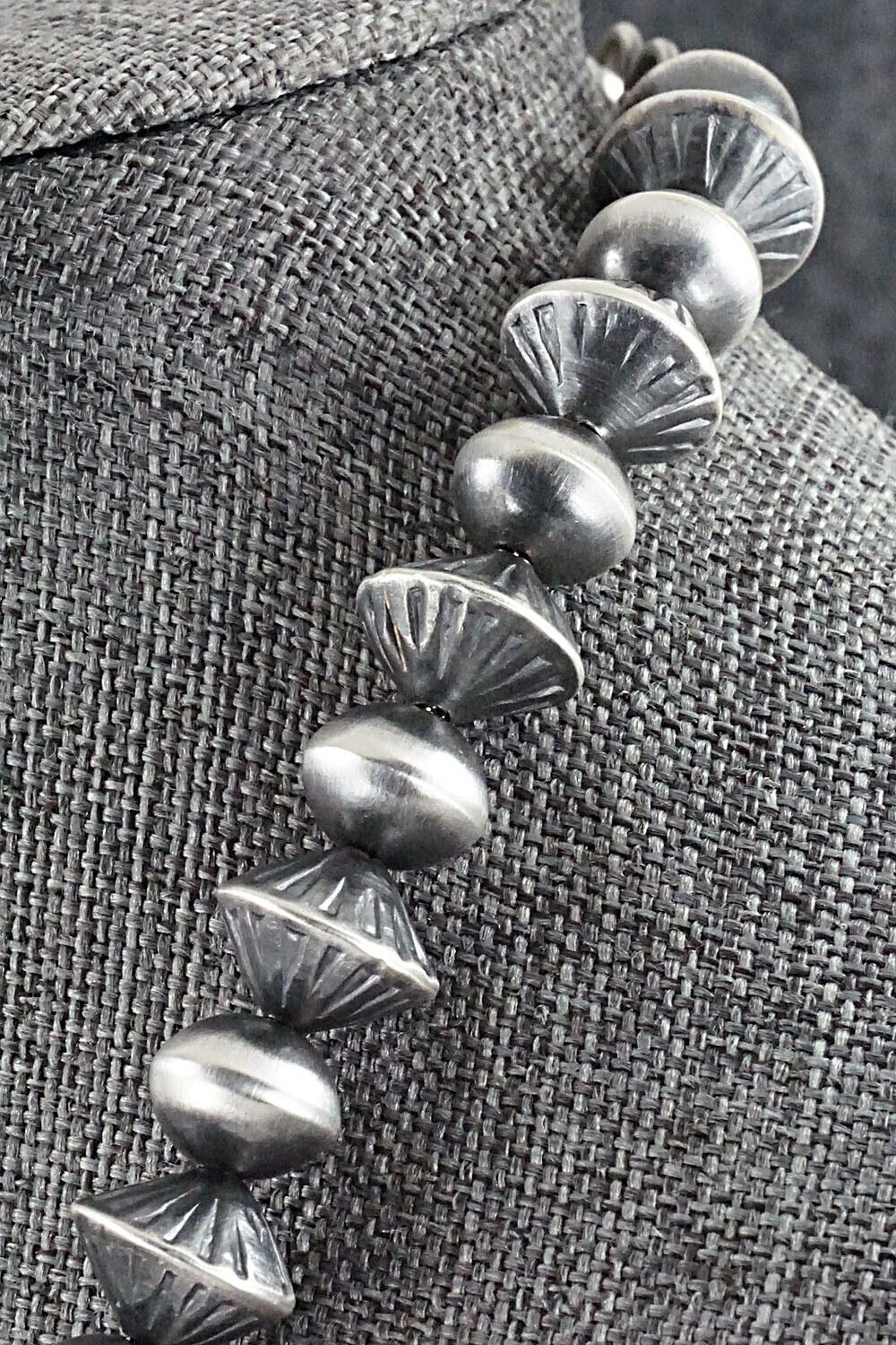 Navajo Pearl Sterling Silver Necklace Set - Preston Haley