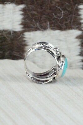 Turquoise & Sterling Silver Ring - Grace Kenneth - Size 6.5