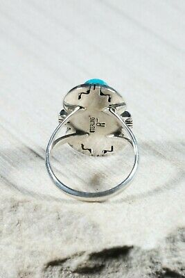 Navajo Turquoise and Sterling Silver Ring - Ray Jack - Size 9.75 - High Lonesome Trading