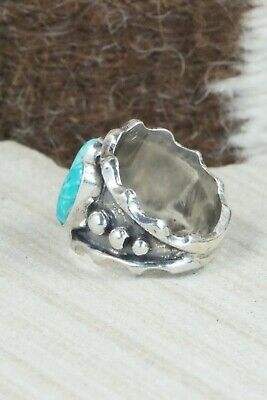Turquoise & Sterling Silver Ring - Andrew Vandever - Size 6.75