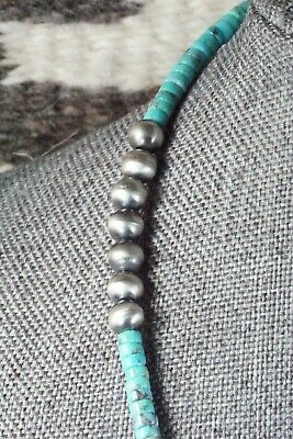 Turquoise & Sterling Silver Necklace - Navajo
