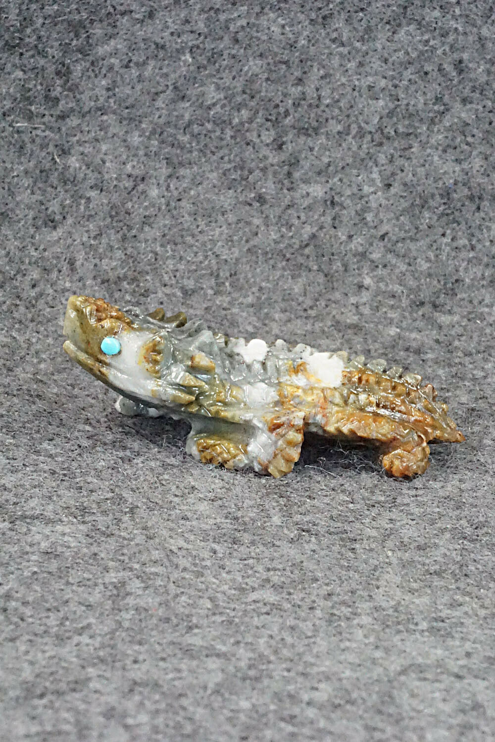 Horned Toad Zuni Fetish Carving - Alvin Haloo
