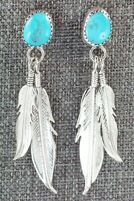 Turquoise and Sterling Silver Earrings - Sharon McCarthy