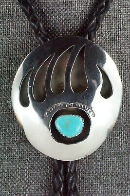 Turquoise & Sterling Silver Bolo Tie - Pearlene Spencer