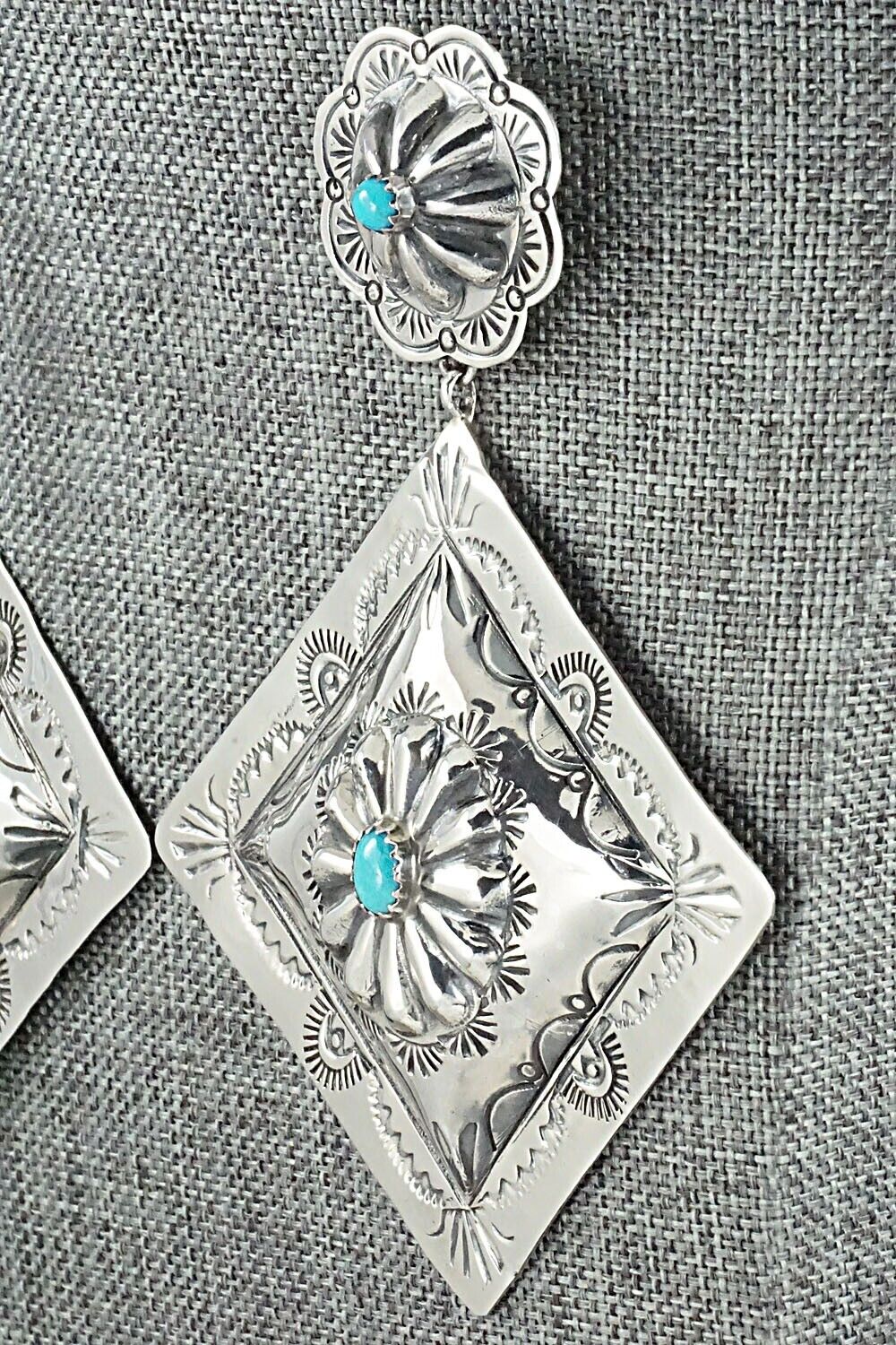 Turquoise & Sterling Silver Earrings - Rita Lee