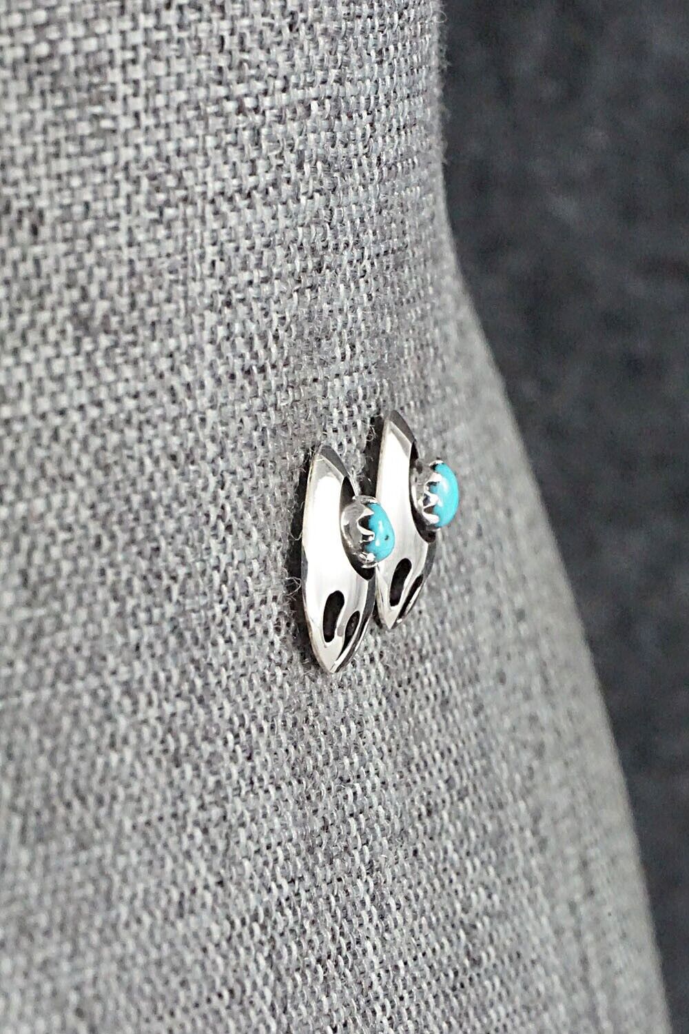 Turquoise & Sterling Silver Earrings - Gaynell Parker