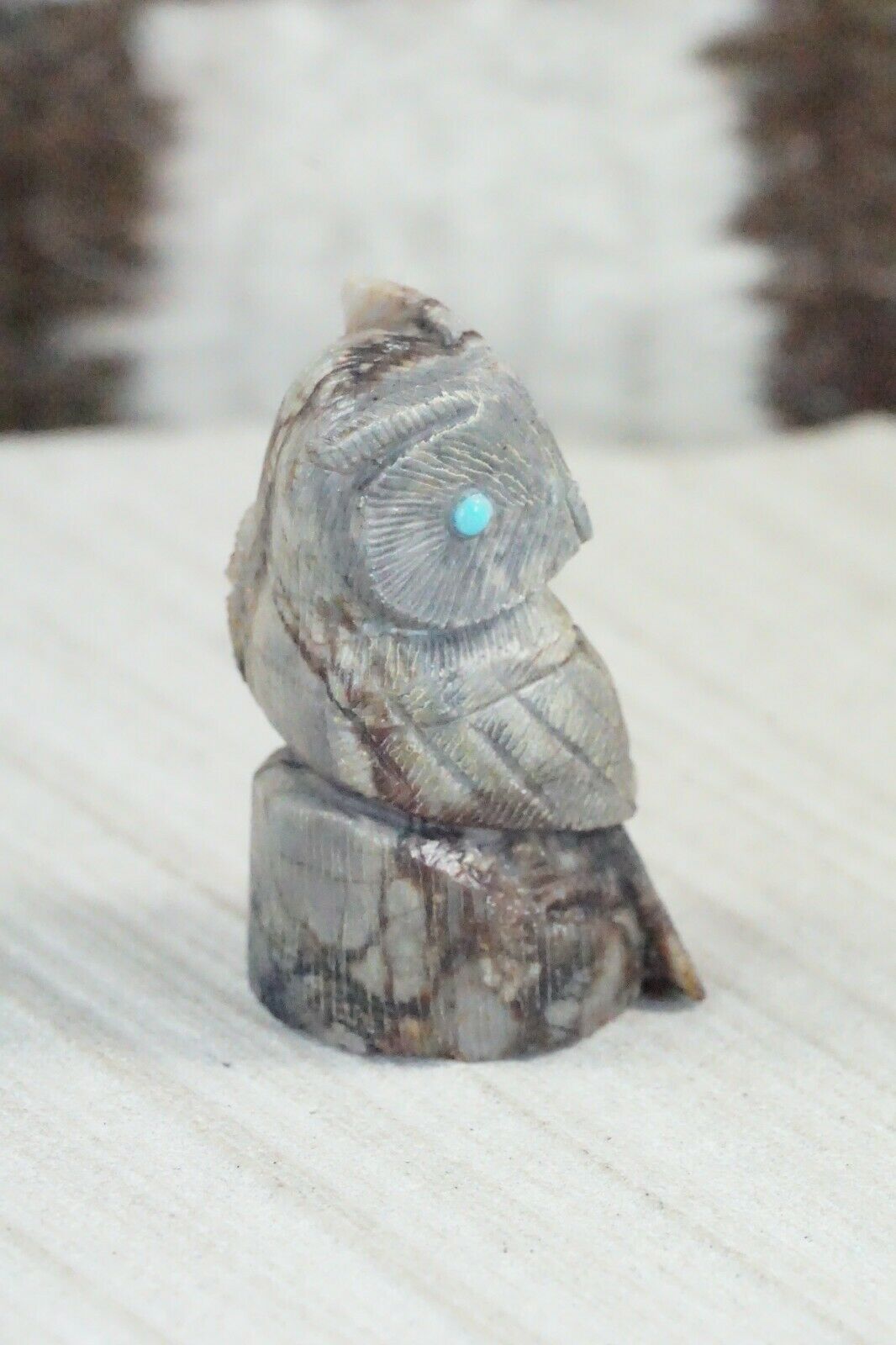 Owl Zuni Fetish Carving - Colin Weeka