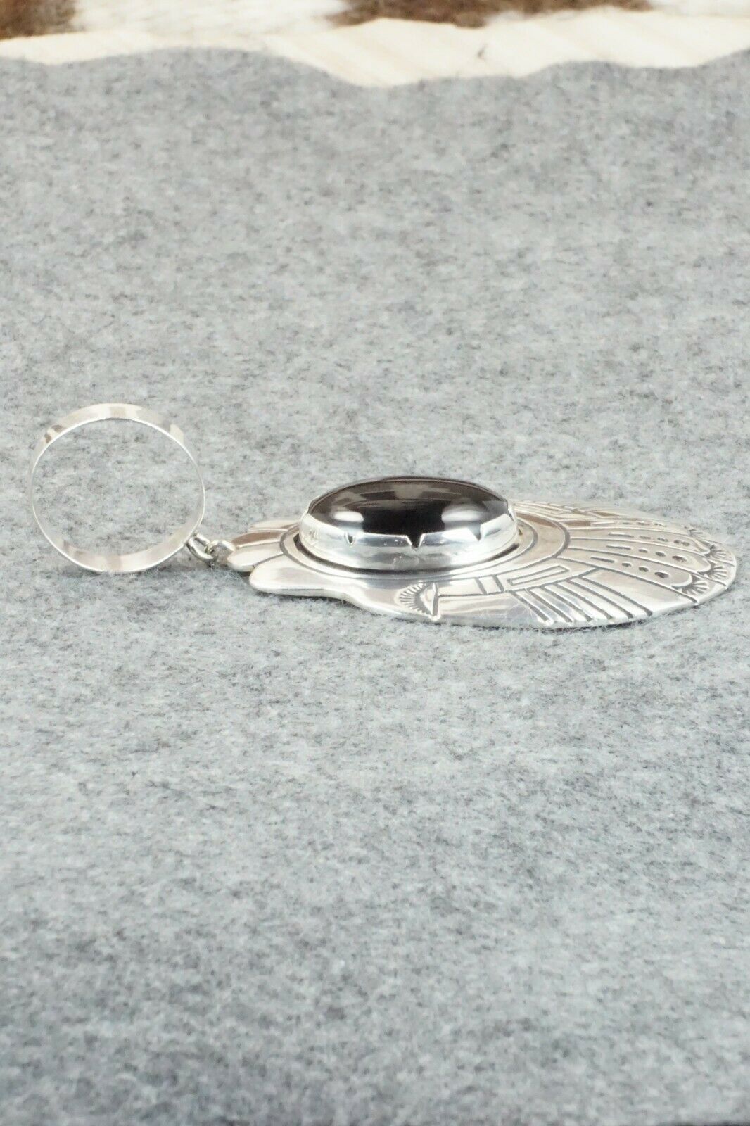 Onyx & Sterling Silver Pendant - Rosita Singer