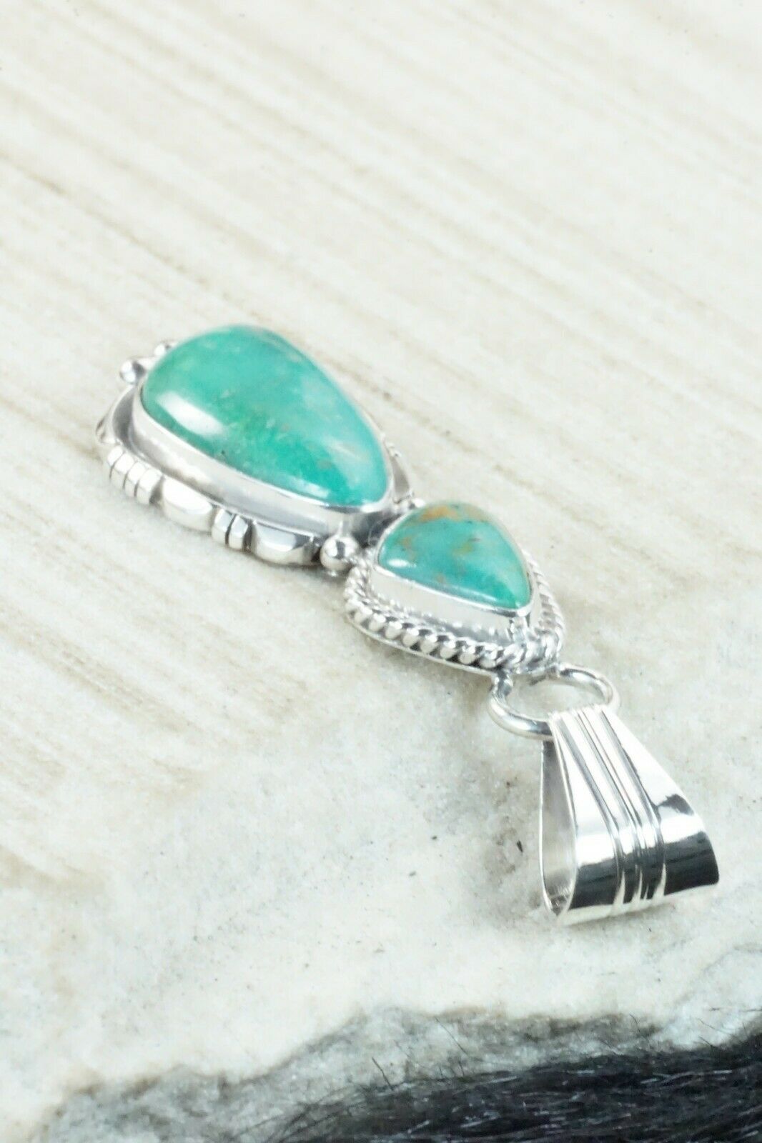 Turquoise & Sterling Silver Pendant - Marita Benally