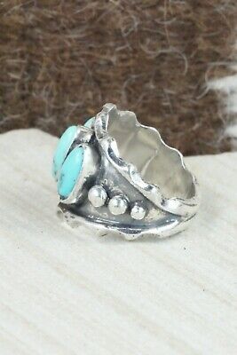 Turquoise & Sterling Silver Ring - Andrew Vandever - Size 7.75